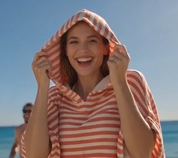 Adult Hooded Towel - Coral