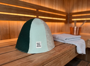 Sauna hat and towel combo