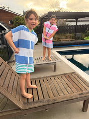 Kids Hooded Towel - Blue Green