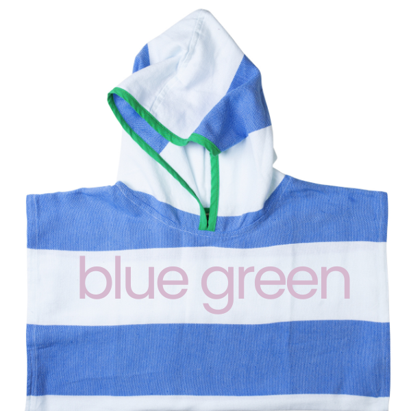 Kids Hooded Towel - Blue Green